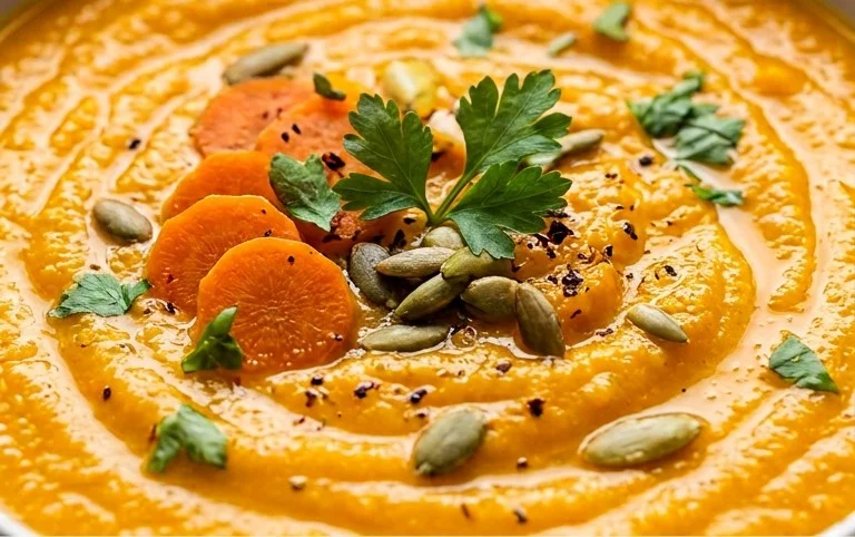 Karotten Süßkartoffel Suppe vegan