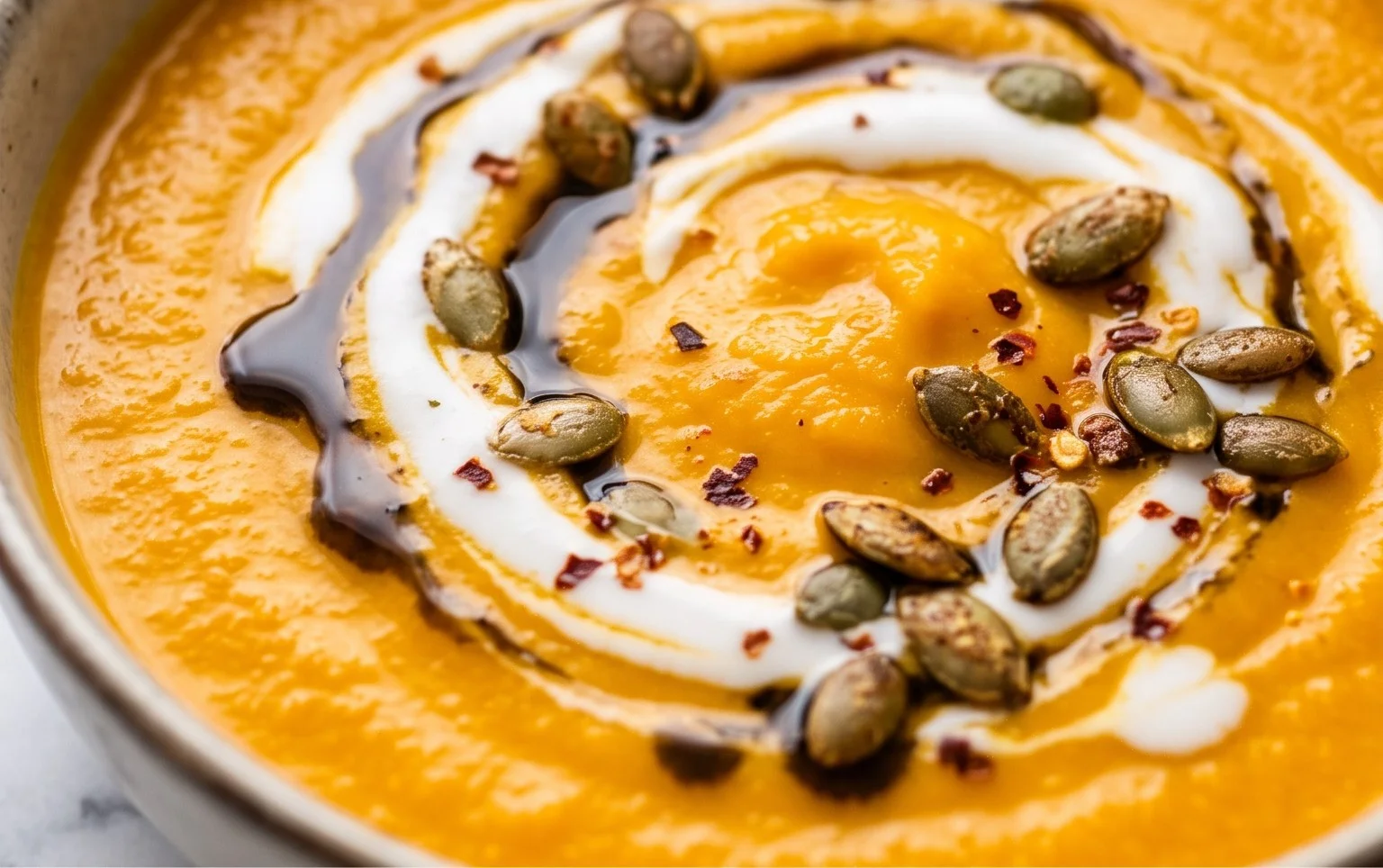 Kürbis-Kokosmilch-Suppe