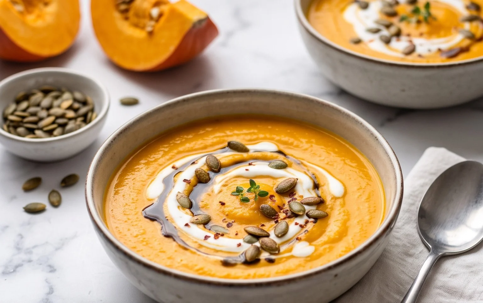 Cremige Kürbis-Kokosmilch-Suppe: Schnell & lecker