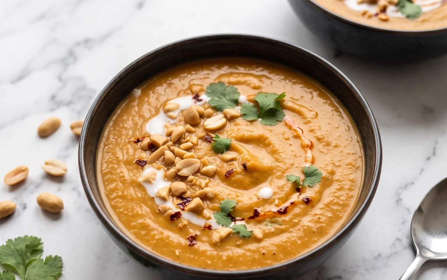 Cremige Süßkartoffel-Erdnuss Suppe: Einfaches Rezept