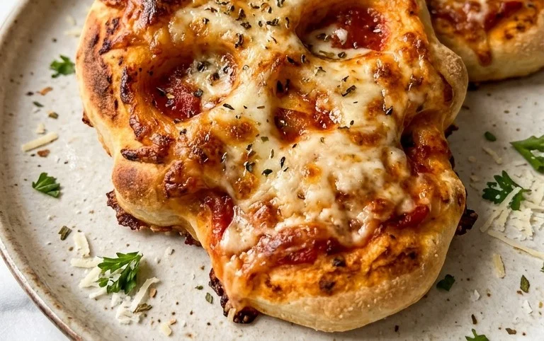 Cheesy Halloween Pizza Skulls