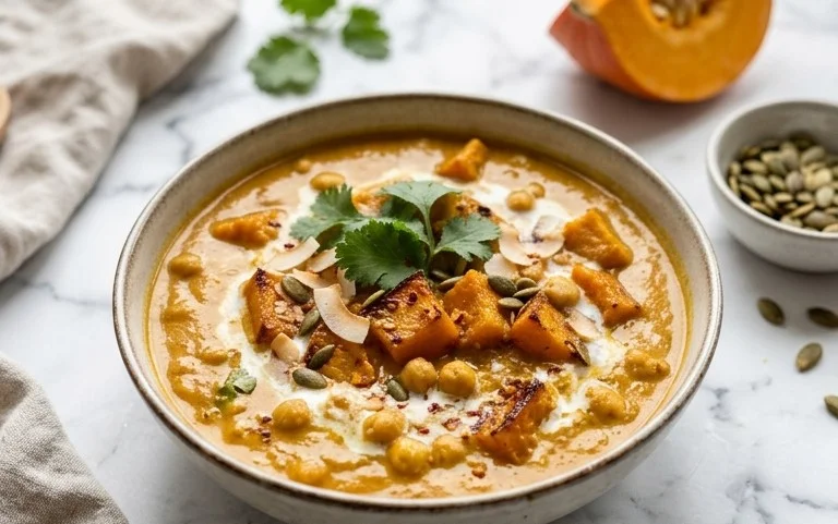 Cremiges Kürbis-Curry mit Kokosmilch einfach kochen