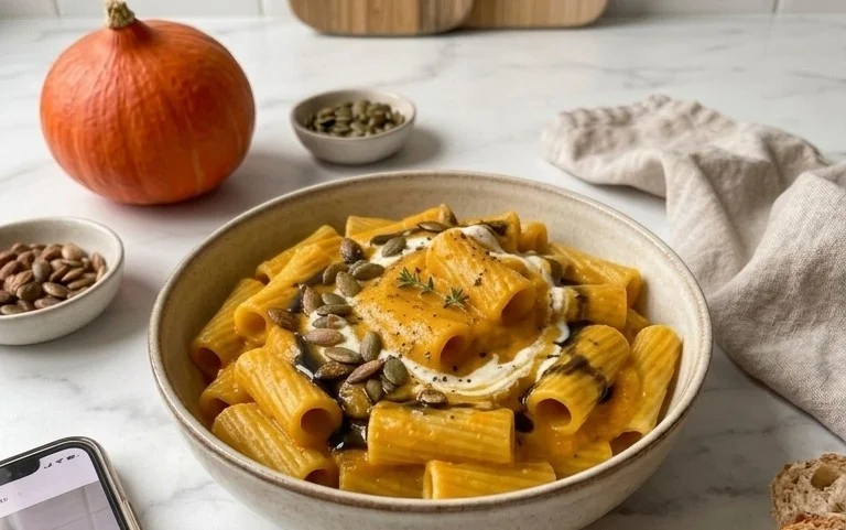 Cremige Pasta mit Kürbissauce: Einfaches Rezept