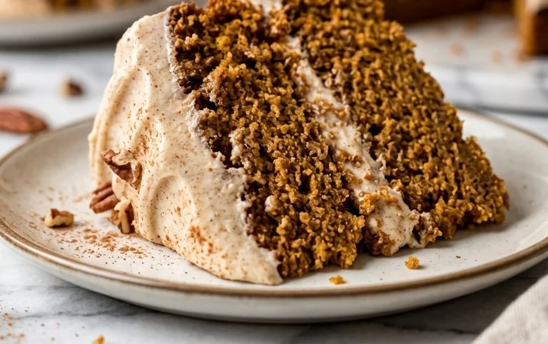Pumpkin Spice Cake w/ Cinnamon Cream Cheese Frosting