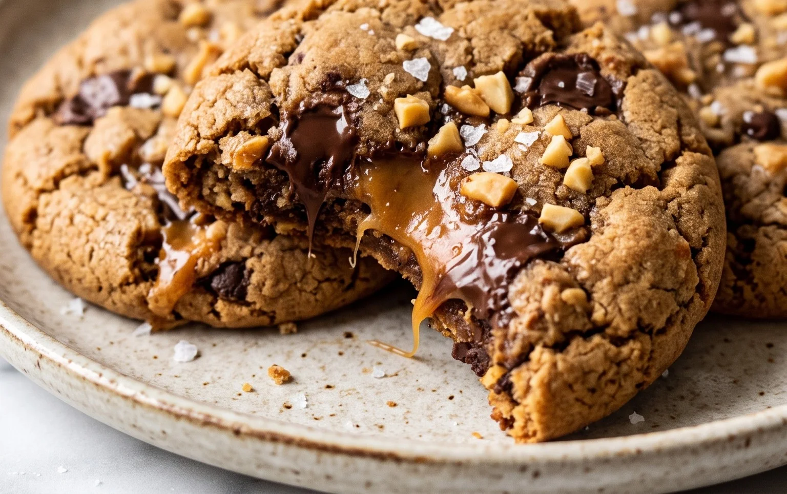 Chocolate Peanut Butter Caramel Cookies
