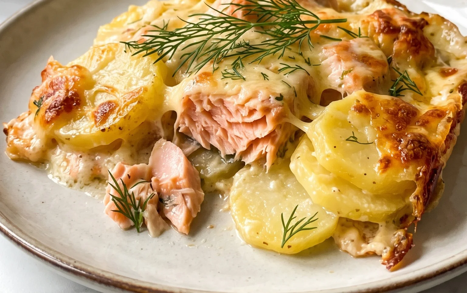 Salmon and potato bake