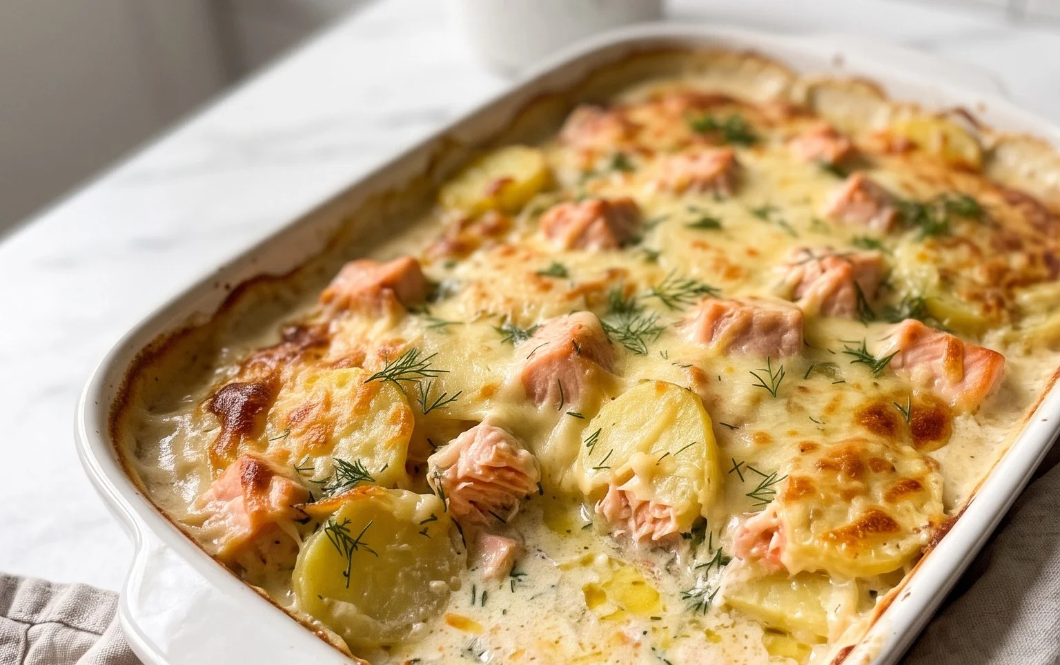 Cremiger Lachs-Kartoffel-Auflauf: Einfaches Ofenrezept