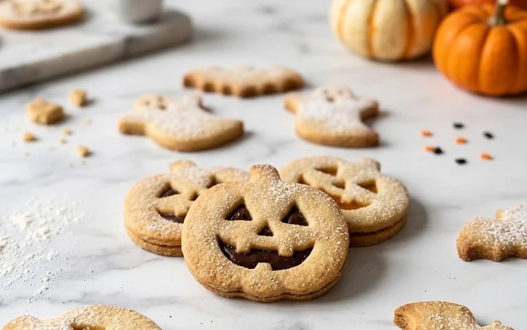 Halloween Shortbread Cookies: Mürbe Kekse einfach backen