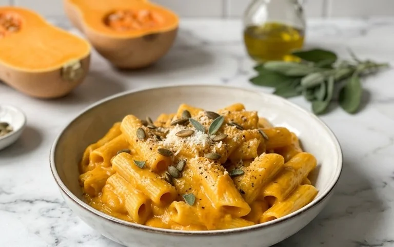 Cremige Pasta mit Kürbissauce: Einfaches Herbst-Rezept