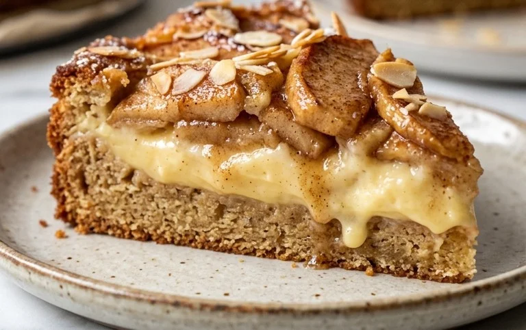 Schwedische Apfeltorte mit Vanillepudding