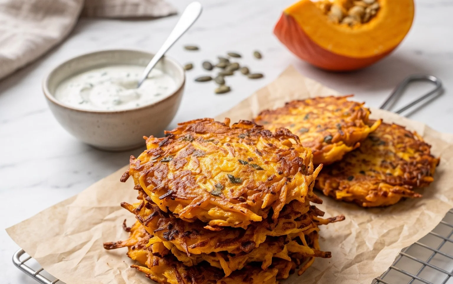Kürbispuffer Rezept: Knusprig und herzhaft zubereiten