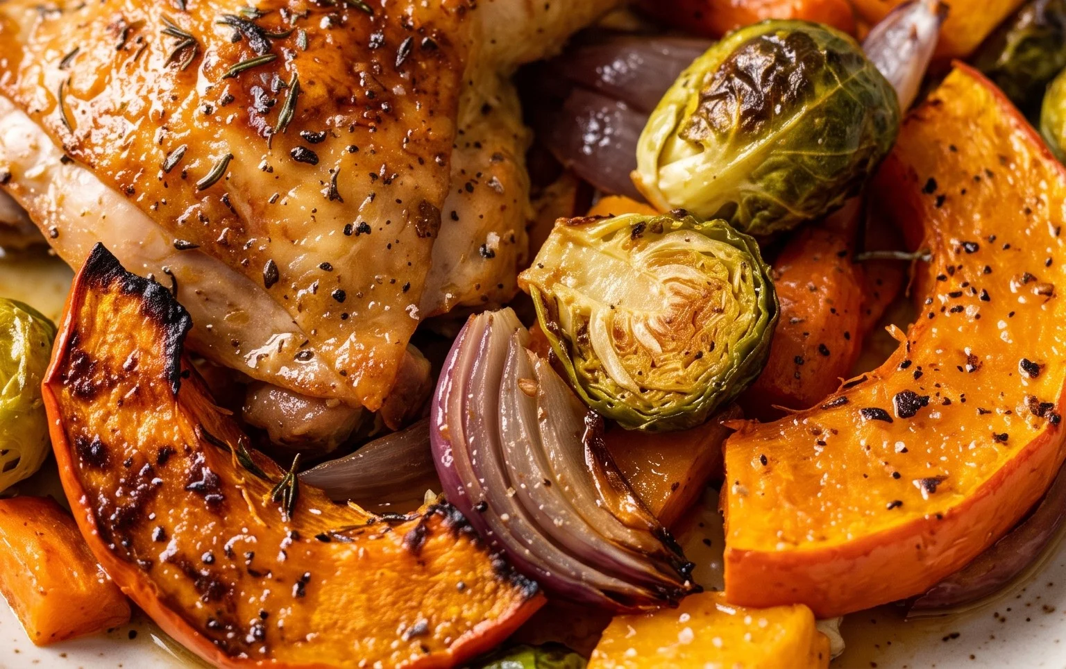 Autumn Chicken Dinner with Roasted Vegetables