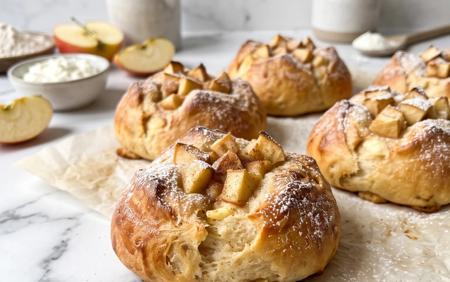 Saftige Apfelbrötchen mit Quark Rezept für jeden Tag
