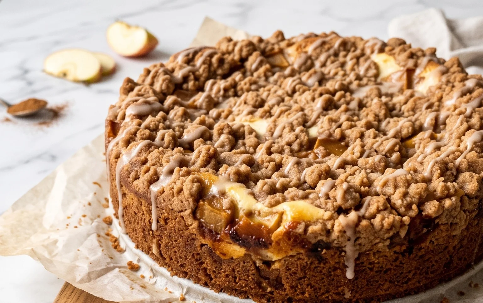 Saftiger Cream Cheese Apple Coffee Cake Rezept