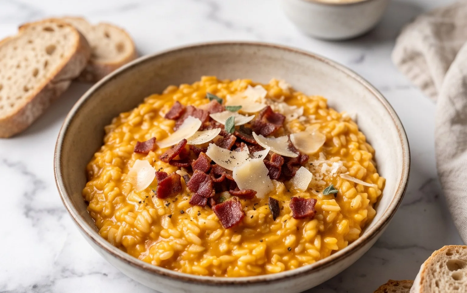 Kürbis-Risotto mit Rinder-Speck und Parmesan Rezept