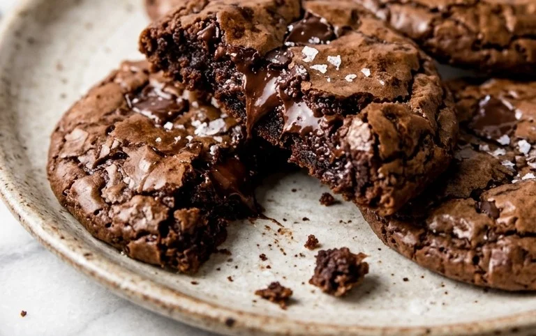 Chewy, Fudgy Flourless Chocolate Cookies