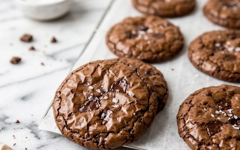 Flourless Chocolate Cookies: Außen knusprig, innen fudgy