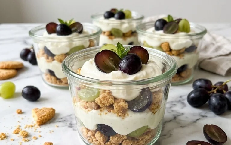 Saftige Trauben-Cookie-Dessert: Rezept mit Karamellnote