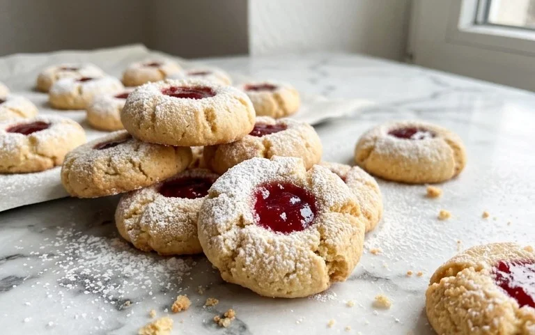 Engelsaugen Rezept: Klassisch mürbe Plätzchen backen