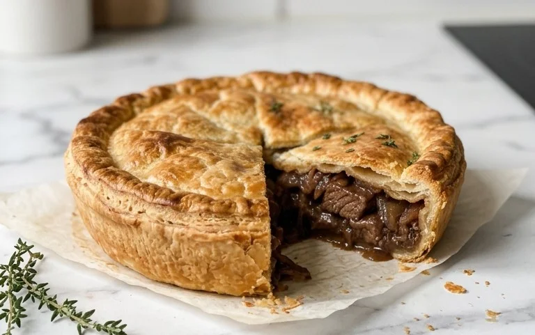 Deftiger Steak and Onion Pie – Rezept für britische Art