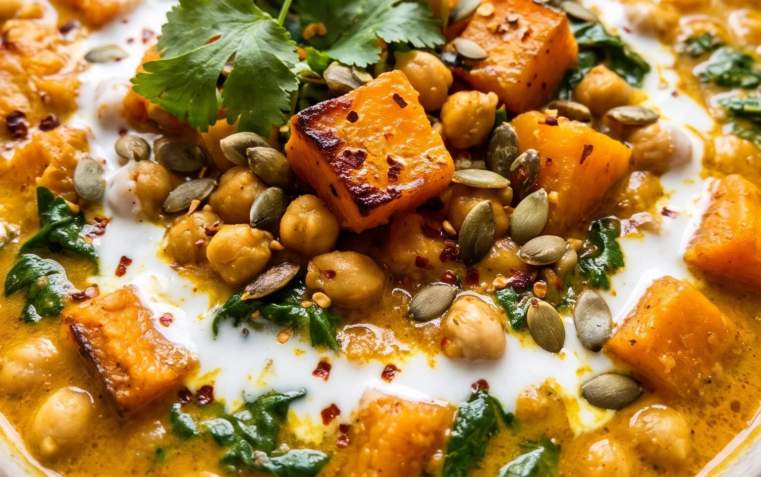 Kürbis-Curry mit Kokosmilch