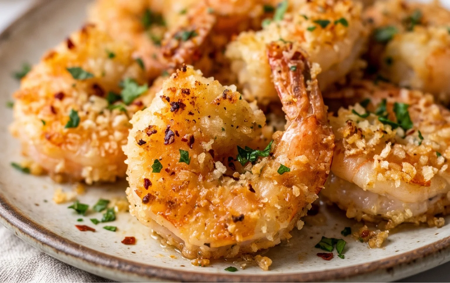 Crispy Baked Shrimp Scampi