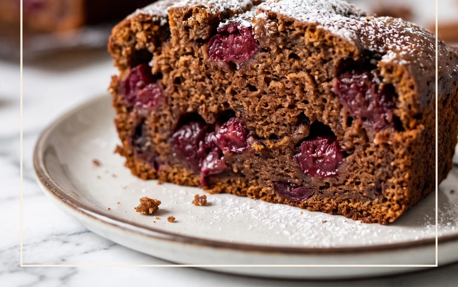 Gewürzkuchen mit Kirschen - schnelles Rezept