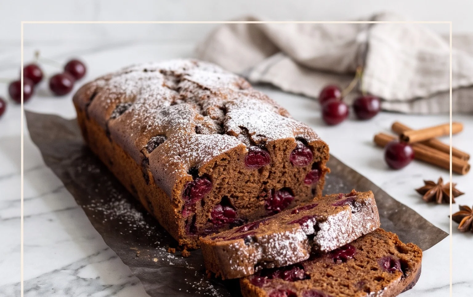 Saftiger Gewürzkuchen mit Kirschen: Schnelles Rezept