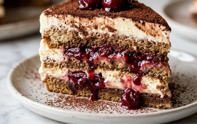 Perfekt für Weihnachten: Tiramisu-Kuchen mit Kirschen Rezept
