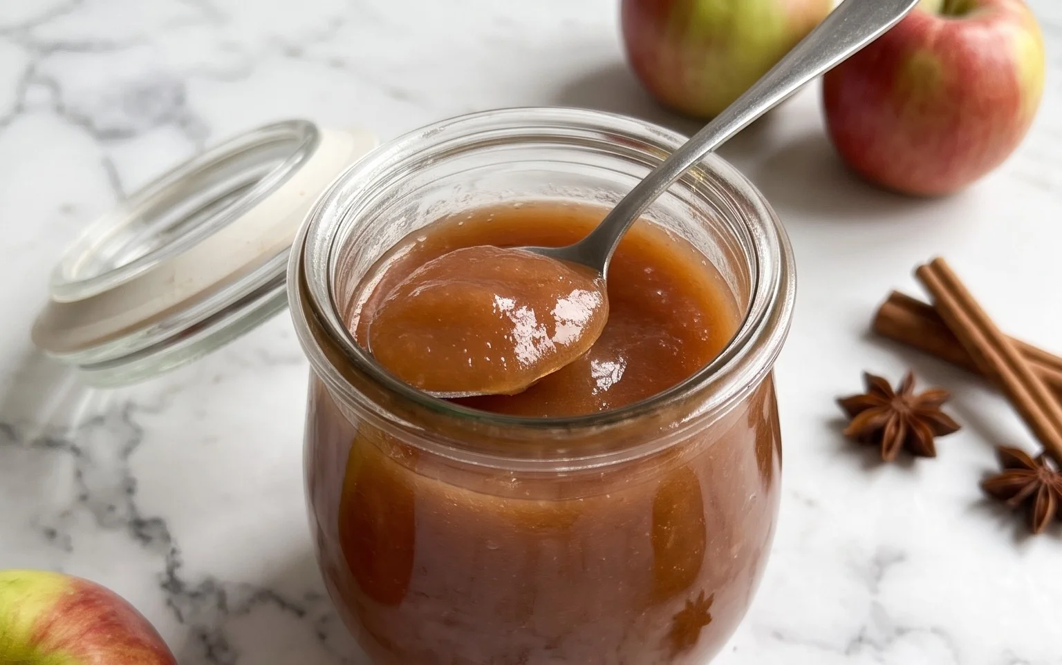 Apfel-Zimt Marmelade: fein püriert und ganz ohne Stücke
